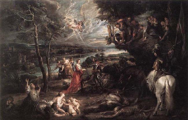 RUBENS, Pieter Pauwel Landscape with Saint George and the Dragon Germany oil painting art